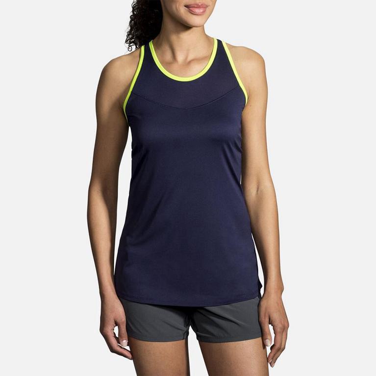 Brooks Stealth Running Tank Top - Women's - Blue (26507-LYQC)